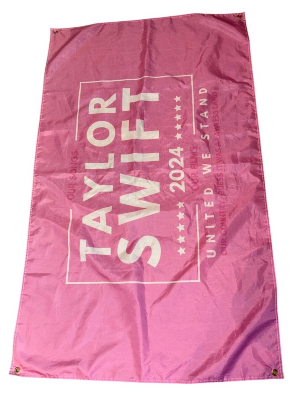 Taylor Swift 2024 Pink Campaign Flag With Grommets 3x5 Ft Polyester Decorative
